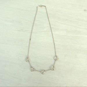 Tiffany five open heart necklace